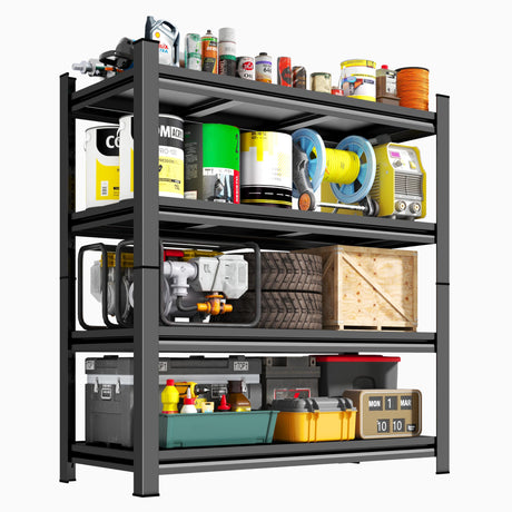 Metallitrend Garage Shelving Units | Heavy-Duty Metal Shelf Storage Rack & Adjustable Garage Storage Shelves Metallitrend