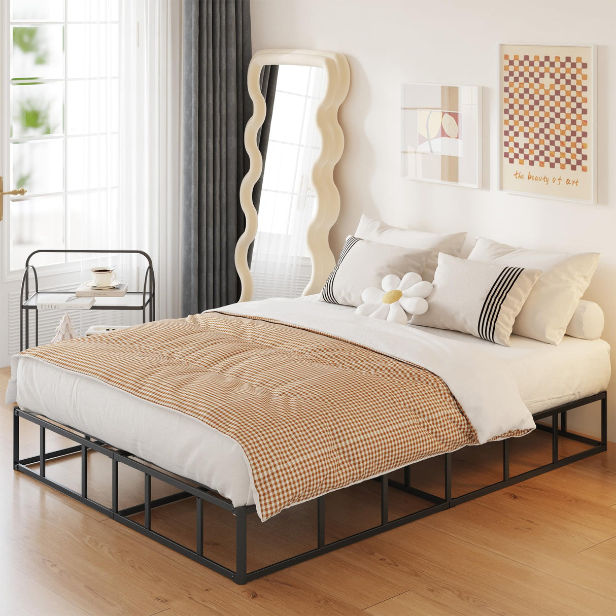 Yicensen 10 Inch High Profile King Box Spring Heavy Duty Metal King Size Box Spring with Fabric Cover, Sturdy Mattress Foundation, Easy Assembly, Noise Free, Black Yicensen