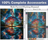 MJPHXMY Tree of Life Diamond Painting Kits for Adults, DIY Full Drill Diamond Art Kits for Beginners, Round 5D Diamond Dots Paintings, Diamonds Pictures Gem Art and Crafts Home Decor 12x16 inch MJPHXMY