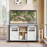 YITAHOME 120 Gallon Reptile Tank Stand with Power Outlets, Heavy Duty Large Reptile Tank Stand with Barn Door, Reptile Tank Turtle Terrariums Table for Accessories Storage,1100LBS Capacity YITAHOME