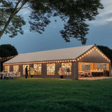 YITAHOME 20x40 ft Party Tent Outdoor Wedding Event Shelters Heavy Duty Upgraded Galvanized Canopy with Large White Roof, Removable Sidewalls & 4 Storage Bags YITAHOME