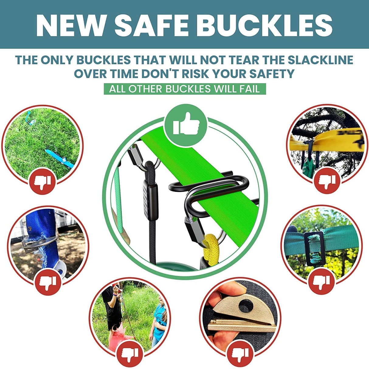 Ninja Warrior Obstacle Course for Kids – 2 x 65ft Slackline with 13 Obstacles, Weatherproof, Adjustable Difficulty, Safe Setup on Trees or Posts, Supports Up to 880lbs, Fun Outdoor Ninja Training Outdoor Again