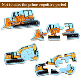 Magnetic Puzzles for Kids Ages 1-3, Travel Toddler Puzzles Ages 2-4 Year, Excavator Refrigerator Magnet for Kids Learning Gift for Road Trip QimuMku