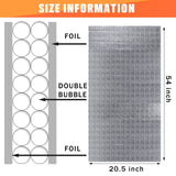 Garage Door Insulation Set Double Bubble Insulation Panels Reflective Aluminum Radiant Barrier Thermal Insulation Shield with Adhesive Tape for Garage Greenhouse Attics Walls (16 Pcs, 20.5 x 54 Inch) Gerrii