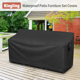 Kingling Patio Furniture Covers for 3 Piece Patio Chairs Set, Outdoor Furniture Cover Waterproof Wicker Chairs Cover - 75"L X32"W X31"H Kingling