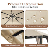 SCOCANOPY Replacement Canopy Cover for Windsor Gazebo L-GZ717PST-C, 810213583,(Light Beige) SCOCANOPY