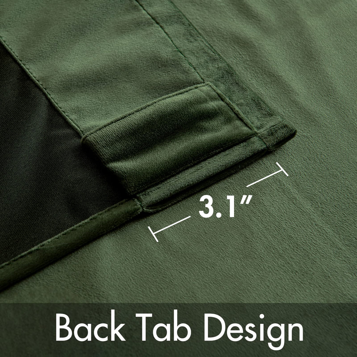 MIULEE Velvet Curtains 108 inches Long 2 Panels - Luxury Blackout Curtains for Bedroom Living Room Thermal Insulated Super Soft Window Drapes Rod Pocket & Back Tab, Olive Green MIULEE