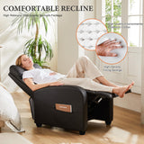 Sweetcrispy Massage Recliner Chair for Adults, Adjustable Home Theater Seating with Lumbar Support for Living Room, Modern Fabric Reclining, Pure Black Sweetcrispy