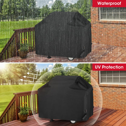 Unicook Heavy Duty Waterproof Barbecue Gas Grill Cover, 65-inch BBQ Cover, Special Fade and UV Resistant Material, Durable and Convenient, Fits Grills of Weber Char-Broil Nexgrill Brinkmann and More