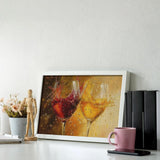 YDVZYWBL Wine Glasses Splash Diamond Art Painting Art Kits 5D DIY Diamond Art Kits Home Wall Decor 8"x12" YDVZYWBL