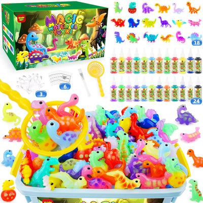 Korigey Magic Water Elf Toy Kit, Aqua Fairy Water Gel Kit -24 Magic Gels,18 Dinosaur Molds, Magic Water Gel Kit, Magic Elf Water Toy, Birthday Gifts & Party Favors for Kids Ages 3+