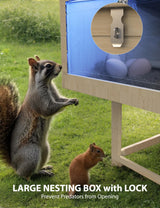 Fitenlor Large Chicken Coop, Wooden Chicken Coop for 3 4 5 Chickens, 109in Outdoor Hen House with Run, Waterproof Roof, Nesting Box, Pull Out Trays and Ramp, Wood Color Fitenlor