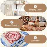 7 PCS Rectangle Weaving Loom Wood Weaving Loom Kit Small Weavings Looms Kit Bookmark Looms with Wooden Stick, Weavings Comb, Crochet Needle for Kids Adults Beginners and Weavinges Lovers Zyghjort