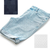 Hahafelt Sashiko Kit Sashiko Thread and Needles Thimble Denim Fabric Water Soluble Japanese Embroidery Kit for Beginners Hand Quilting and Mending, Sewing Supplies Hahafelt