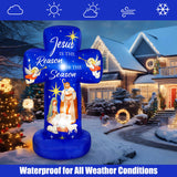 Civaner 6FT Christmas Inflatable Nativity Scene Decoration with Built in LED Lights, Jesus is The Reason for The Season Christmas Holy Nativity Decoration for Xmas Outdoor Yard Garden Lawn Civaner