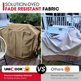 Unicook Grill Cover 60 Inch, Heavy Duty Waterproof BBQ Grill Cover for Outdoor Grill, Fade Resistant Gas BBQ Cover with Sealed Seam, Compatible with Weber Charbroil and More Grills, Neutral Taupe Unicook