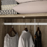 Hitow Ratten Wardrobe Cabinet Armoire Closet, 8 Door Rattan Closet Wardrobe Cabinet with 5 Drawers & Hanging Rod, Storage Wardrobe Armoire Dresser for Bedroom Organizer (18.8" D x 59" W x 70.8" H) Hitow