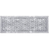 Vaukki Hallway Runner Rug, Vintage Shaggy Soft Laundry Rug Runner, Non Slip Entryway Mat, Washable Farmhouse Kitchen Area Carpet for Bathroom, and Bedroom (2' X 6', Grey) Vaukki