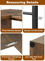 Qriocioa 7-Tier Corner Bookshelf 73.6 Inches Tall Corner Bookcase Industrial Wood and Metal L Shaped Bookshelf Large Storage Display Rack for Living Room, Home Office, Rustic Brown Qriocioa