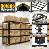 PrimeZone Heavy Duty Storage Shelves - 40" W X 20" D X 60" H Adjustable Garage Wire Shelving Unit, 4 Tier Industrial Metal Shelf Standing Utility Rack for Warehouse, Pantry, Basement, Black, 2 Pack PrimeZone
