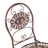 Alpine Corporation Indoor/Outdoor 3-Piece Oval Bistro Set Folding Table and Chairs Patio Seating, Bronze Alpine Corporation