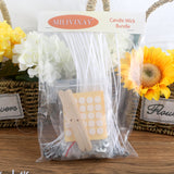 MILIVIXAY 100PCS 10 inch Candle Wicks with 100 Metal Tabs, 100PCS Candle Wick Stickers and 6PCS Wooden Candle Wick Holders - Wicks Coated with Paraffin Wax, Cotton Wicks Kits for Candle Making. MILIVIXAY
