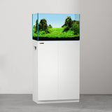 LANDEN Aquarium Wooden Stand and Cabinet Fish Reptile Sea Salt Water Tank Stand, Nano Foam Leveling Mat Included, W23.6xD11.8xH31.49 in, Matte White Painted (Stand Only) LANDEN