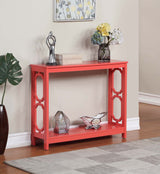 Convenience Concepts Omega Console Table with Shelf, Coral Convenience Concepts