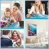 Ocean Paint by Number Adult,Canvas Paint by Numbers for Adults Landscape,DIY Acrylic Oil Paint by Number for Adults for Home Decor Gift 16x20 HITIRECOVI