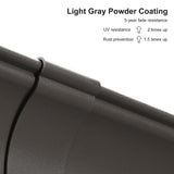 PURPLE LEAF 14' x 20' Outdoor Hardtop Gazebo with Netting and Curtains Galvanized Steel Double Roof and Aluminum Frames Permanent Wind Resistance Pavilion Gazebo for Patio Deck Garden, Light Grey PURPLE LEAF