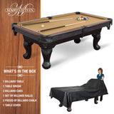 EastPoint Sports Masterton 87-Inch Pool Table - 8 Ball Pool Game Table for Billiards Indoor Games in Rec Room, Basement & Family Game Room - Available in Tan, Red, Green and Navy Felt Colors EastPoint Sports