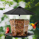 Jealoeur Bird Feeders for Outdoors Hanging Bird Feeder Wild Bird Seed, Black Jealoeur
