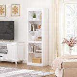 Spirich 5 Tier White Bookshelf, Tall Bookshelf with Storage, Open Wooden Book Shelf, Modern Large Bookcase for Living Room, Home Office, Dinning Room Spirich