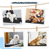 Polar Aurora 46'' Pet Dog Grooming Table,Adjustable Height Heavy Duty Professional Stainless Steel Grooming Table for Dogs at Home for Medium Large Dogs w/H-Shape Arm,2 Nooses,Mesh Tray Polar Aurora