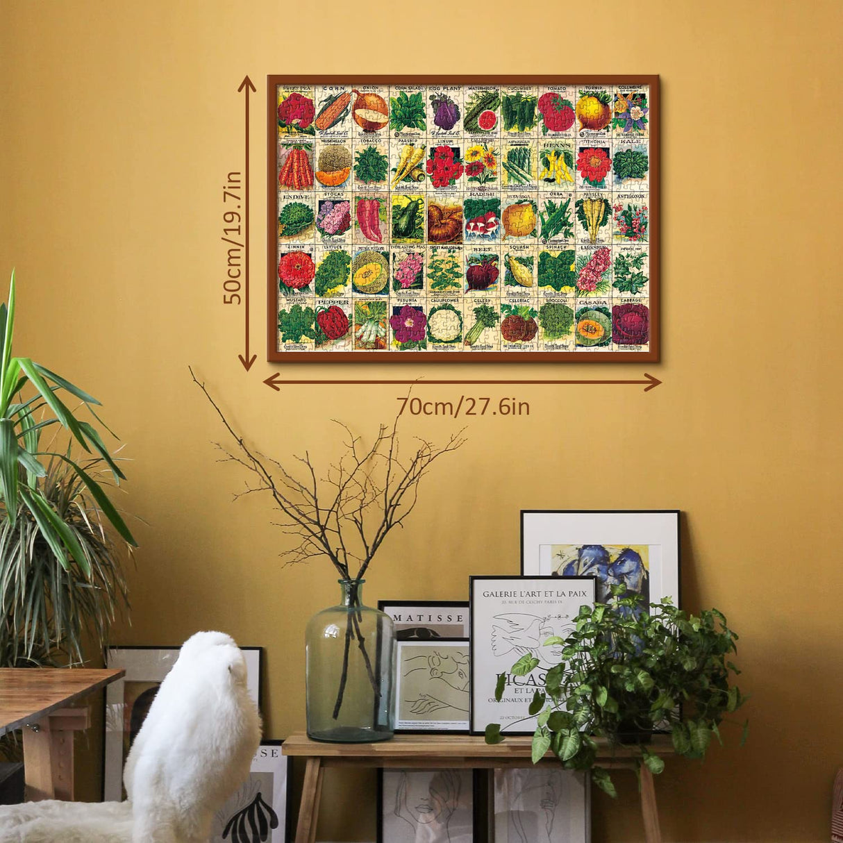 Vintage Plant Puzzle 1000 Pieces for Adult, Flower Puzzle of Heirloom Seeds, Garden Jigsaw Puzzles Fruit BBOLDIN