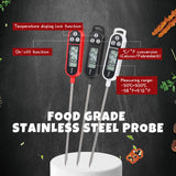 Copkim 6 Pcs Instant Read Meat Thermometer with Long Probe 9.65 Inch Kitchen Cooking Food Candy Waterproof Digital Thermometer for BBQ Water Milk Yogurt Liquid Cooking(Black, White, Red) Copkim