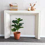 Creative Co-Op Modern Fireplace Mantel, Distressed Cream Creative Co-Op