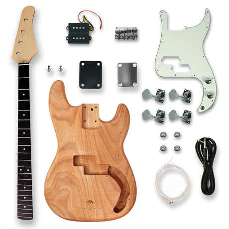 BexGears DIY Electric Guitar Kits For bass Guitar,Okoume Body maple neck & composite ebony fingerboard BexGears