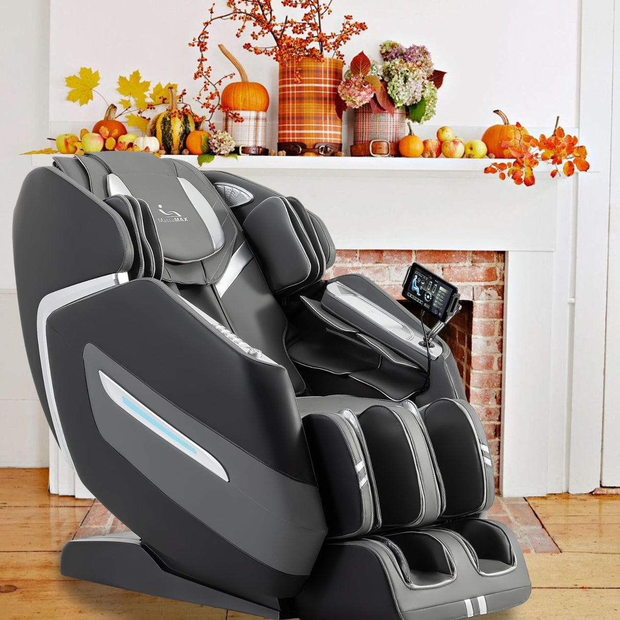 MassaMAX A580 2026 4D Massage Chair for Big & Tall People Full Body Massage Up to 6'10" & 500 lbs, Yoga Stretch, AI Voice Control, 22 Modes, 59" SL Track, Auto Footrest Extension, and Heating (Black) MassaMAX