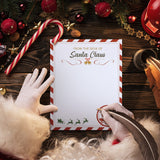 Tinlade 12 Sets Christmas Official Letter and Certificate from Santa Claus Including Nice List Certificate North Pole Writing Letter Christmas Stickers Envelopes for Family(Santa Claus) Tinlade