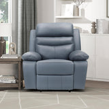Lexicon Recliner Chair Living Room Leather Match Reclining Sofa Chair, Home Theater Seating, Wall Hugger Recliner, Power Recliner Sofa Chair for Living Room/Office/Apartment, Blue Lexicon