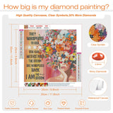 Sanjee Inspirational Diamond Painting Kits for Adults, 5D Diamond Art Kits for Beginner, DIY Round Full Drill Diamond Dots Paintings Diamond Painting for Home Wall Decoration Gift, 12x12inch Sanjee