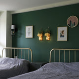 HOMKO Rustic Wall Decor, Mason Jars Wall Sconces with Remote Control Multi-Mode LED Lights, Hanging Farmhouse Decor (Set of 2) - Rustic Brown HOMKO