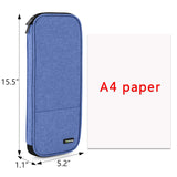 Teamoy Knitting Needles Case (Up to 14''), Travel Organizer Storage Bag for Knitting Needles, Tunisian Crochet Hooks and Accessories, Blue Teamoy