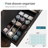 LINSY HOME Farmhouse 6 Drawers Dresser Chests for Bedroom, Wood Dresser Wide Chest of Drawers, Storage Dressers Organizer for Bedroom, Living Room,Hallway, SGS Certified LINSY HOME