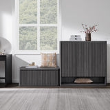 SICOTAS Shoe Cabinet 47.2" Wide Freestanding Hidden Shoe Storage Cabinet with 3 Doors & 4 Adjustable Shelves Tall Modern Shoes Rack Organizer Cabinets Storage for Entryway Hallway Living Room Entrance SICOTAS