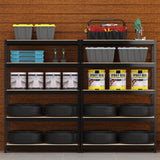 PrimeZone 48" W x 18" D x 72" H Garage Shelving Heavy Duty - Adjustable Metal Storage Shelves, 5 Tier Industrial Shelving Unit, Utility Shelf Rack for Basement, Warehouse, Pantry, Closet, Black PrimeZone