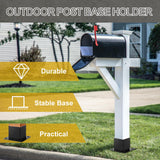 FNXAOR 4x4 Post Base 6 Pcs, Inner Size 3.5"x3.5" Fence Post Base Brackets, Metal Post Anchor Matte Black Wood Post Brackets Heavy Duty Powder-Coated for Pavilion Deck Railing Support Deck Base Plate FNXAOR