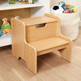 Melissa & Doug Kids Wooden Step Stool - Light Natural Finish Melissa & Doug