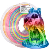LOCYFENS Silk PLA Filament Multicolor, 3D Printer Filament Rainbow PLA Filament 1.75mm +/- 0.02mm, 3D Printing Filament 1kg/2.2lbs LOCYFENS